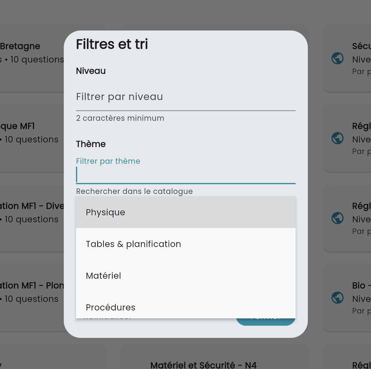 Bibliothèque QuizDive filtrée par thème