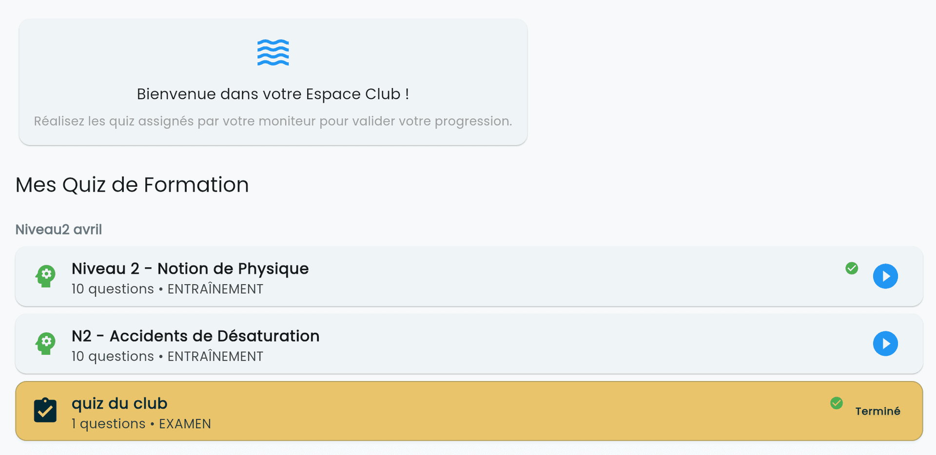 Passer un quiz
